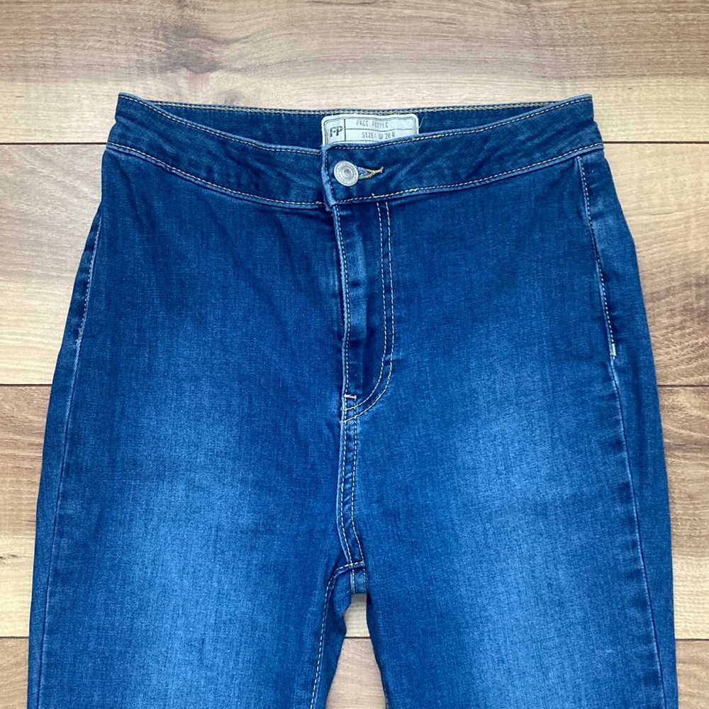 Free People Just Float On Blue Flare Jeans - Picture 5 of 14